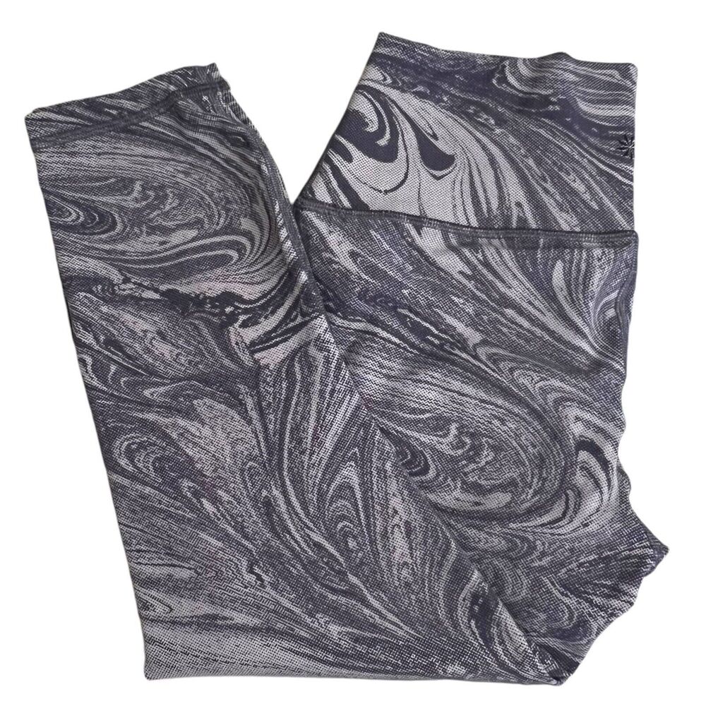 Athleta Womens Purple Marble Transcend 7/8 Tight Medium Petite